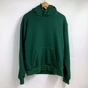 Richie Le Collection Men's Cotton Pullover Green Daily Hoodie Size M